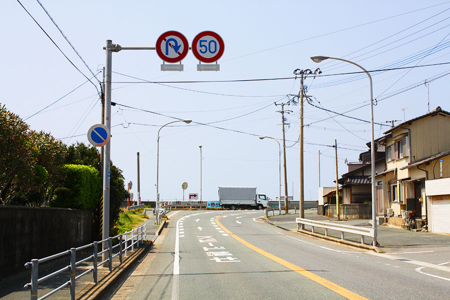 福間海岸が見え始めます。